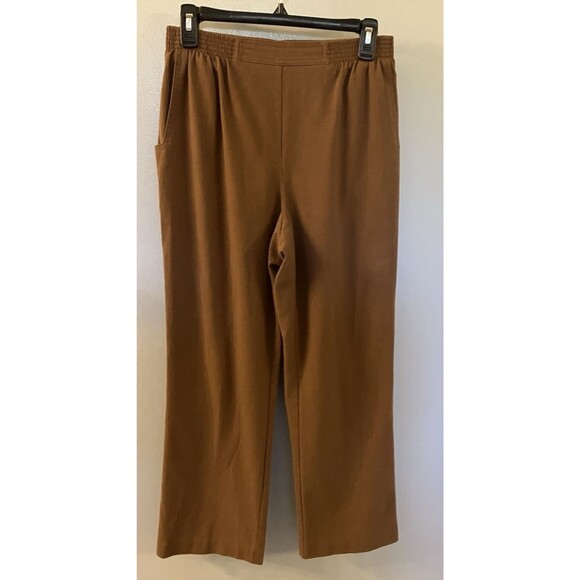 Womens Alfred Dunner SIze 8 Brown Stretch Waist Pants Slacks - Picture 1 of 5